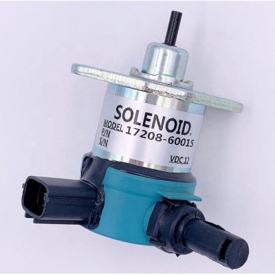 Diesel engine fuel stop solenoid valve cut off solenoid 17208-60015 17208-60016 17208-60010 for Kubota Excavator