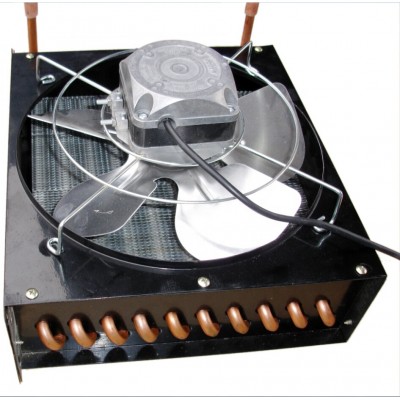 refrigeration plate fin type air-cooled condenser with fan motor